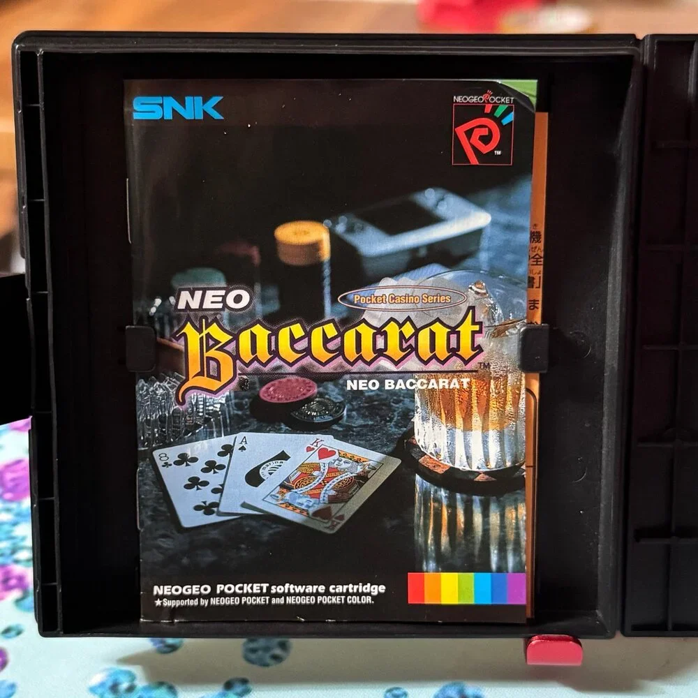 Neo Baccarat SNK Neo Geo Pocket Color NGPC Rare Vintage CIB NOS Casino Series